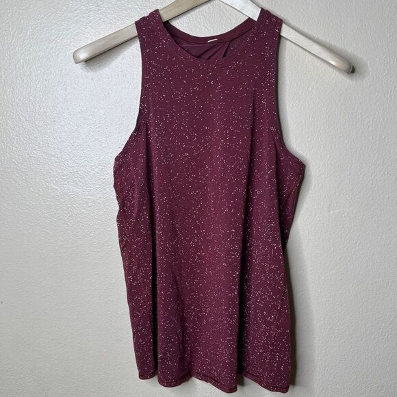 Lululemon All Tied Up Tank Women's 6 Burgundy Splatter Dye Lightweight Gym Yoga - Picture 2 of 7